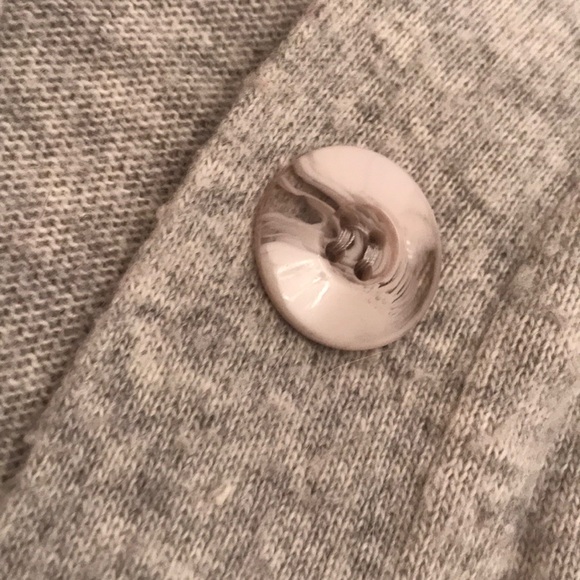 Heather Gray Sweater with Marble colored Buttons - Picture 2 of 2